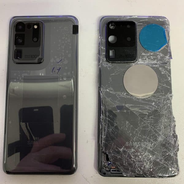 image of S20 Ultra New and Old back and side by side