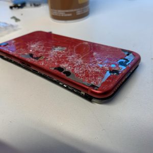 Image of iPhone 8 with a cracked back glass - repair in Bournemouth