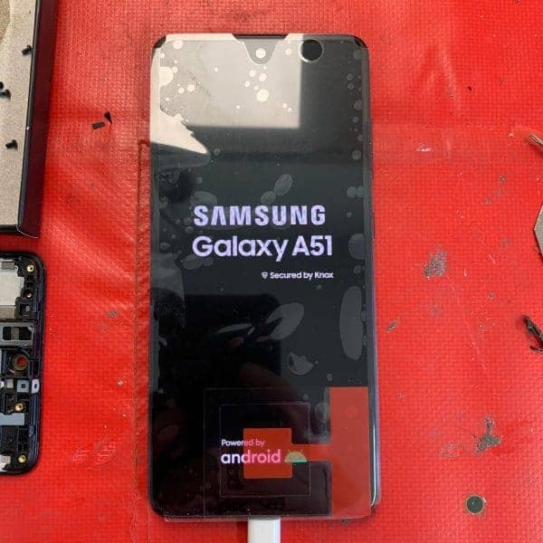 Image of Samsung Galaxy A51 with a replacement screen fitted Bournemouth
