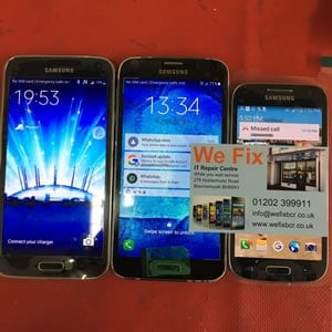 Image showing three samsung phones for repair